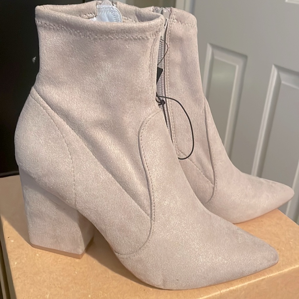 Express suede heeled boots